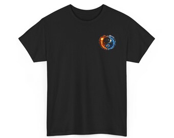 Yin Yang Galaxy Tee | Cosmic Sun and Moon Chest Graphic