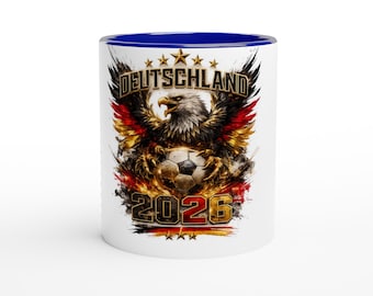 Germany 2026 Football Eagle Mug, Colourful, Fan Concept World Cup 2026
