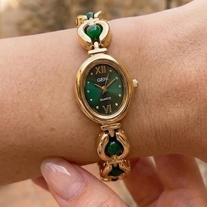 Gold-tone High-End Women\'s Bracelet Watch with Multicolor Gem Accents Gema watch, Crystal bracelet, Gold tone, Gold-tone finish  main image 4