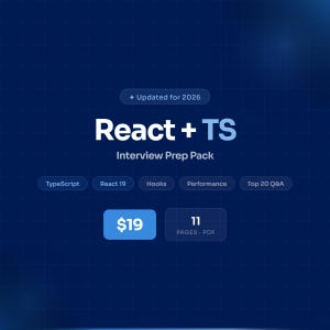 Guide de préparation aux entretiens React TypeScript 2026 | Hameçons React 19 Performance Top 20 QA image 2