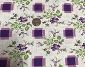 Vintage Purple Green Feedsack 36 x 42
