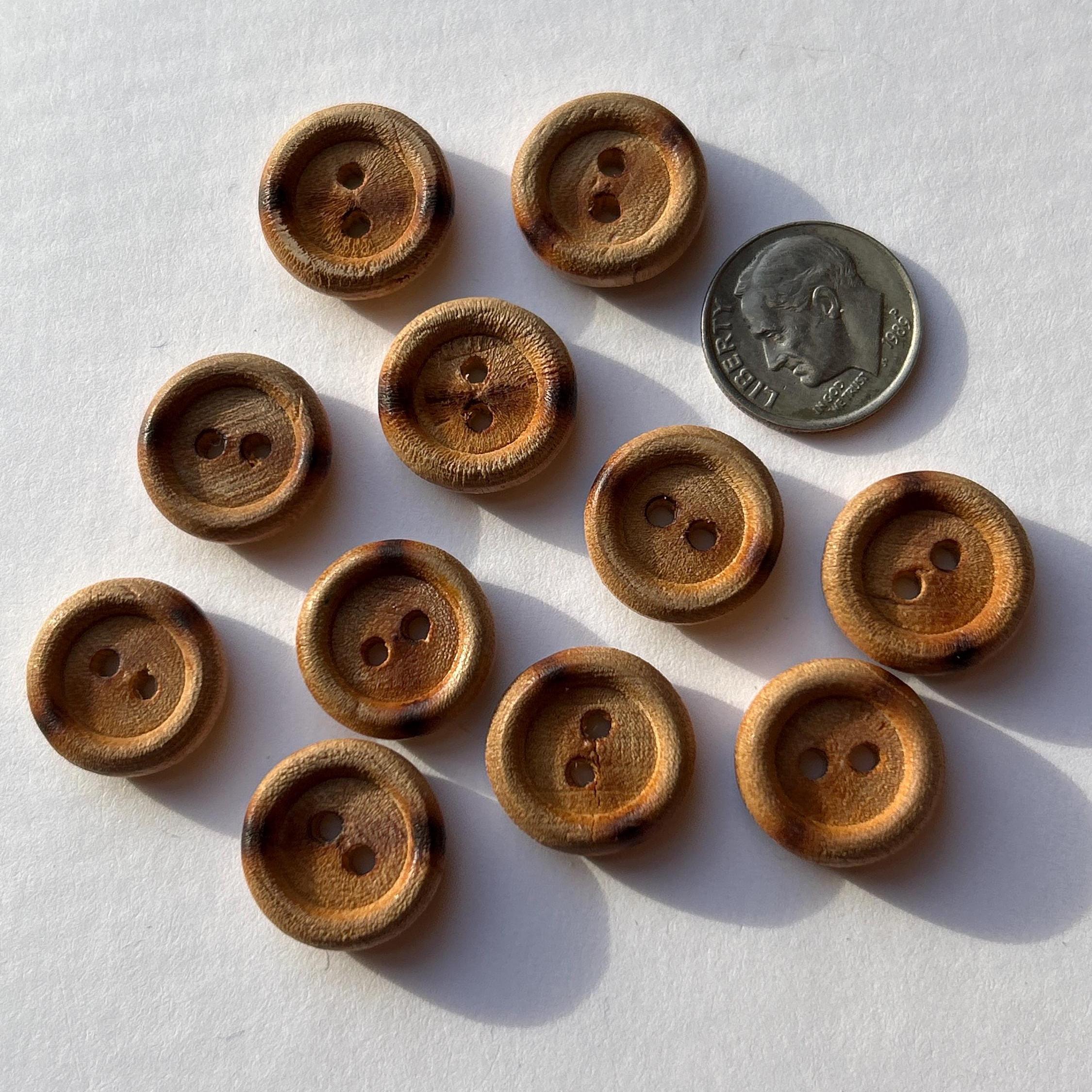 Set of 11 Rustic Look Wood Sew Through Buttons 5/8 Inch - Etsy