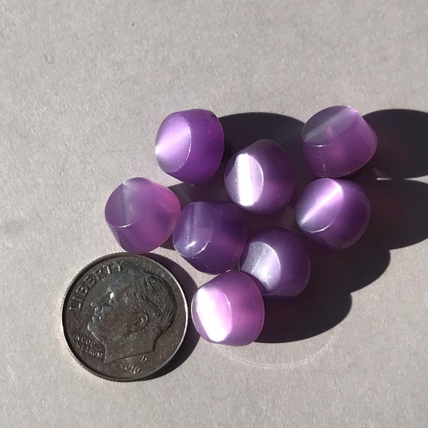 Set of 8 Plastic Chunky Shank Buttons Light Purple Buttons Approximately 3/8 Inch Sewing Buttons Craft Buttons