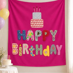 Custom Happy Birthday Banner | Colorfull Party Decor | Backdrop Banner Party Decor