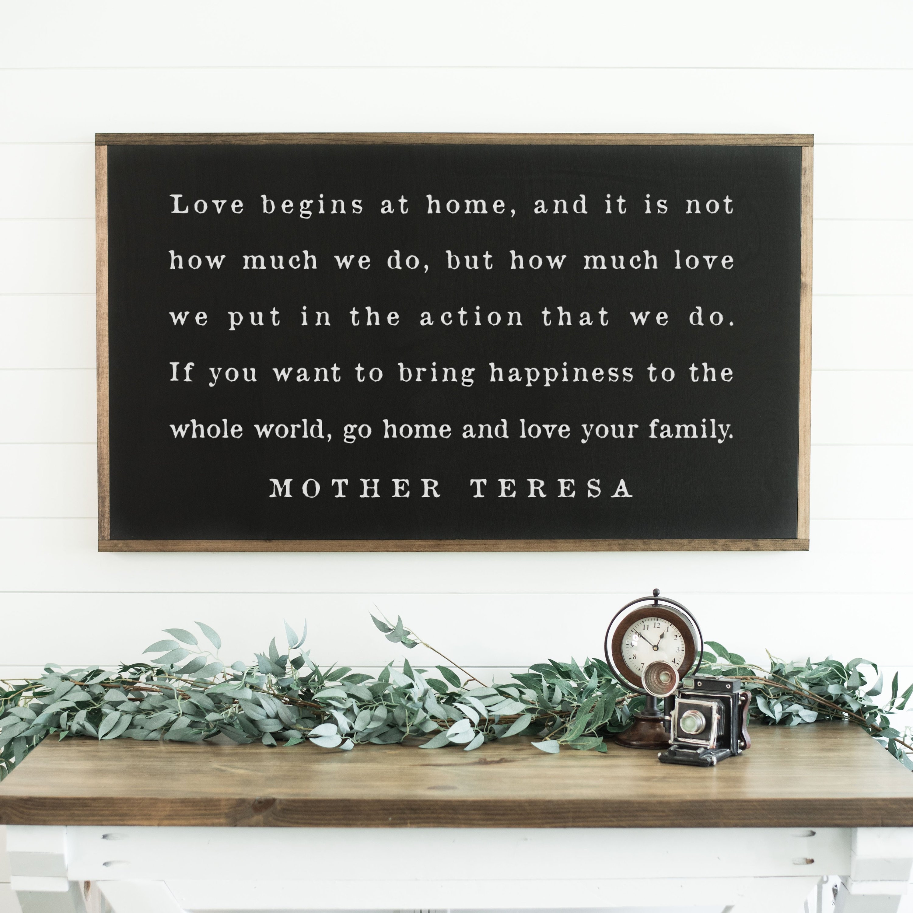 Go Home and Love Your Family Sign Mother Teresa Sign Home Etsy
