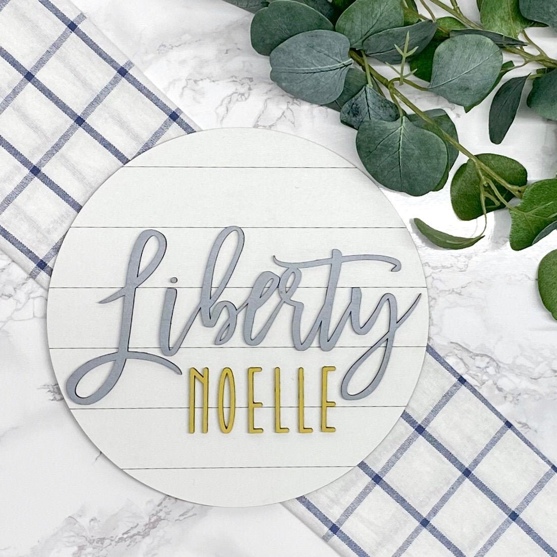 Round Name Sign the Liberty 10 Round Sign - Etsy