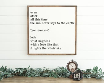 Even After All This Time Sign, Wood Sign, Framed Sign, Inspirational Sign, Large Sign, Farmhouse Decor, Neutral Decor, Farmhouse Sign