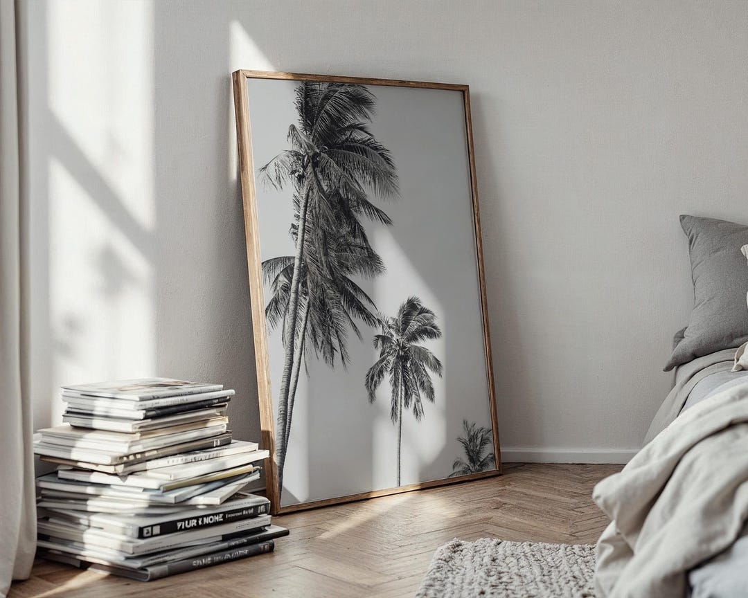 Palm Tree Art Print, Digital Download Poster, Tropical Wall Art Prints ...