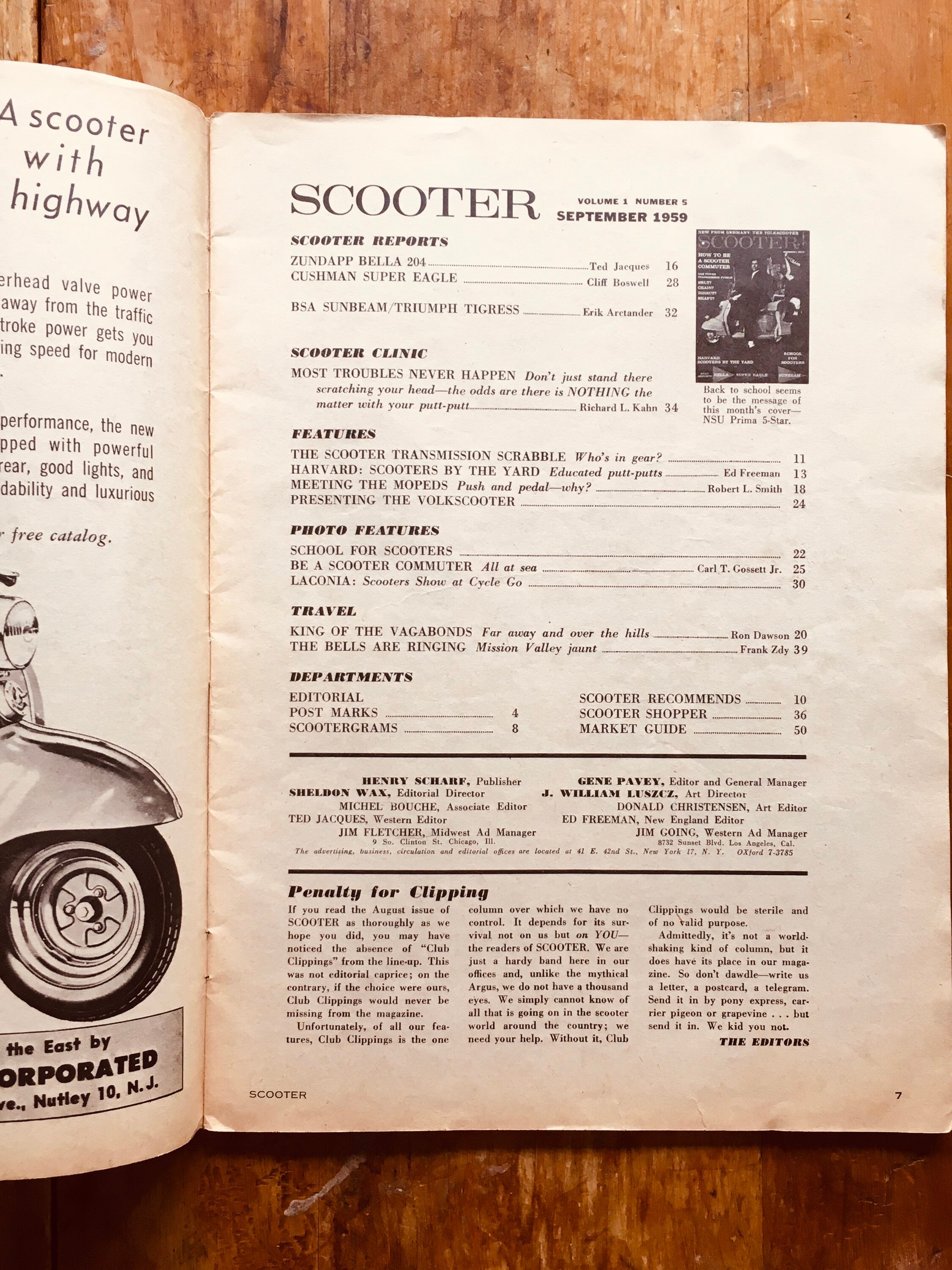 SCOOTER vintage 1950's USA scootering magazine Boston Etsy