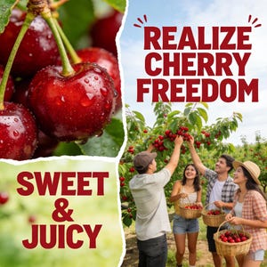Live Cherry Tree Seedlings, Potted & Outdoor Fruit Plants for Backyard Decor