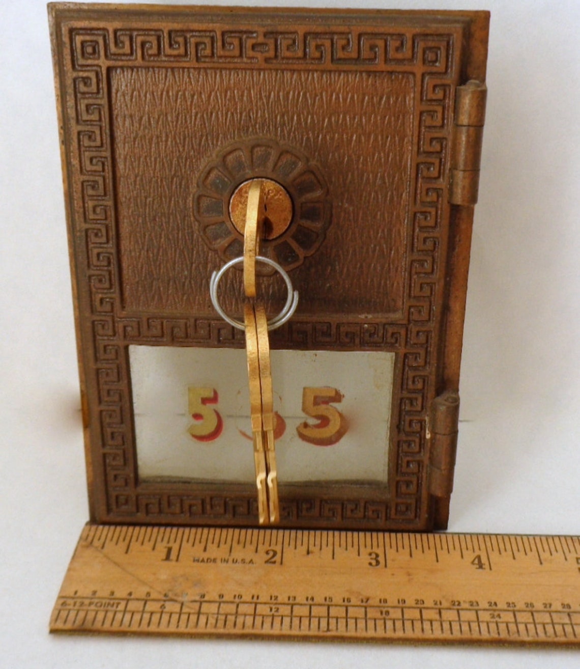 Antique Brass Bronze Yale Post Office Door 3 5/8 X Etsy