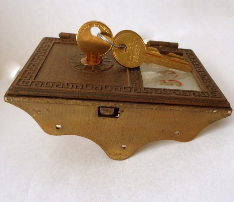 Antique Brass Bronze Yale Post Office Door 3 5/8 X Etsy