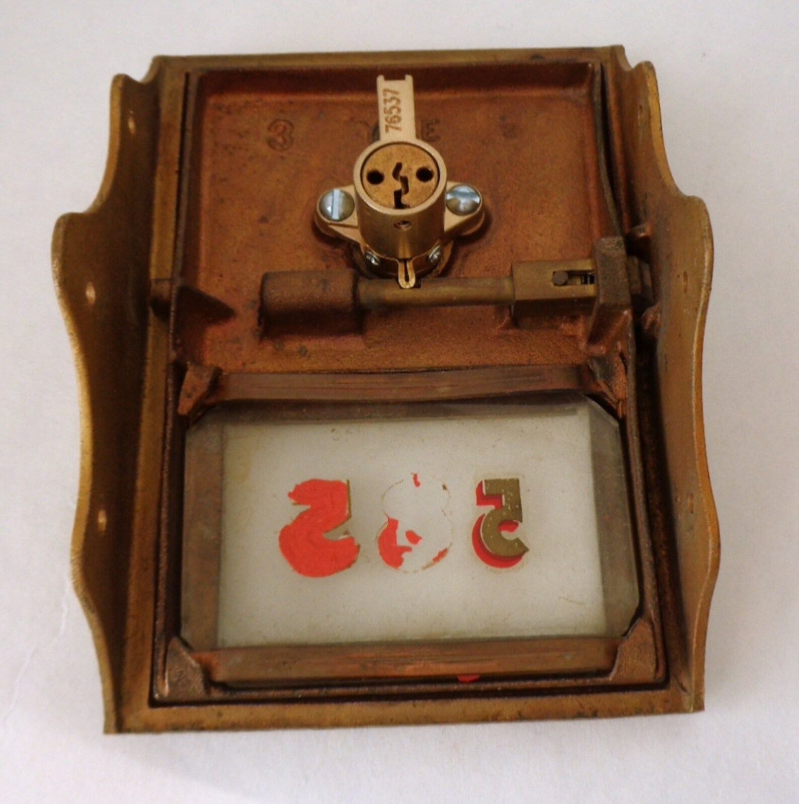 Antique Brass Bronze Yale Post Office Door 3 5/8 X Etsy