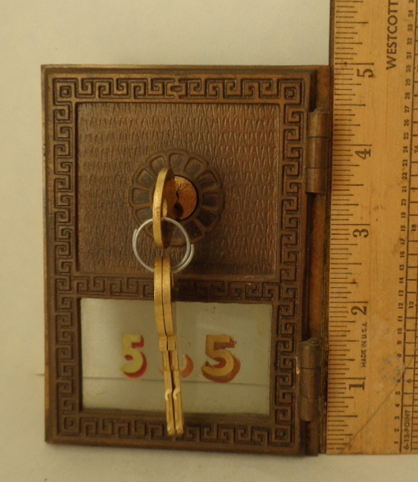 Antique Brass Bronze Yale Post Office Door 3 5/8 X Etsy