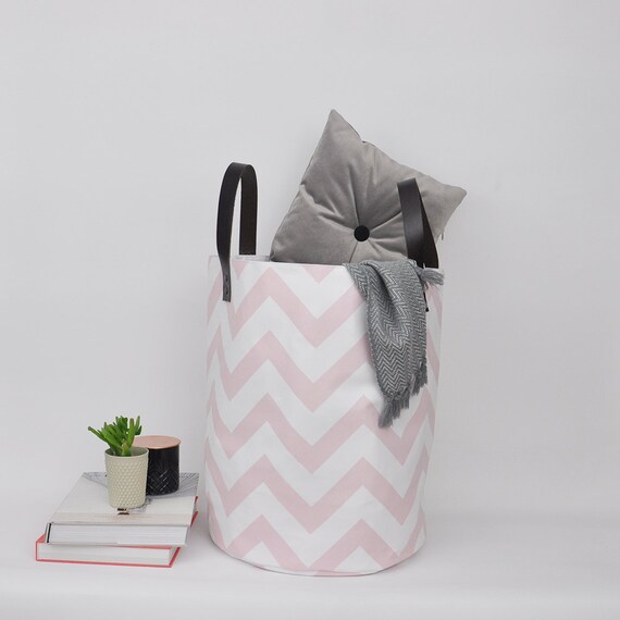 Chevron Nursery Laundry Hamper Laundry Basket Toy Storage