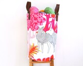 Large Round Hamper, Nursery Fabric Basket, Storage Bin, Toy Basket, Nursery Storage, Laundry Basket, Toy Storage, Pink