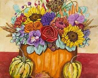 Canvas Prints - Pumpkin Arrangement