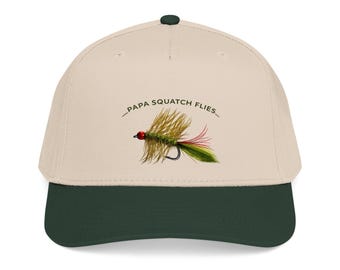 Papa Squatch Flies Alternate - Fly Fishing Mid Profile Baseball Cap