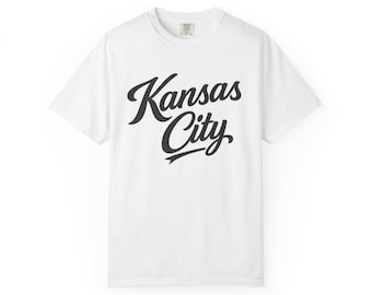 Kansas City Script - Unisex Garment-Dyed-T-Shirt