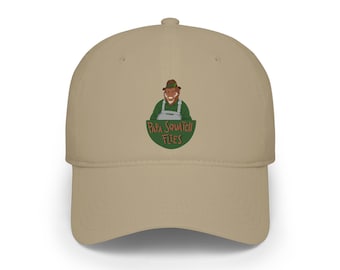 Papa Squatch Flies Logo - Fly Fishing Low Profile Baseball Cap