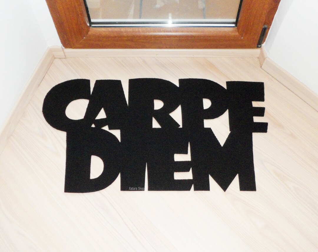 Carpe Diem Slim Custom Doormat. Cool Mat. Design Etsy