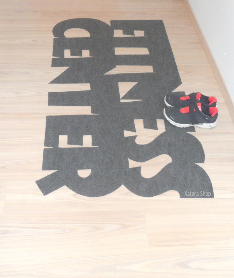 Gym mat personalized rug Fitness center. Custom Etsy