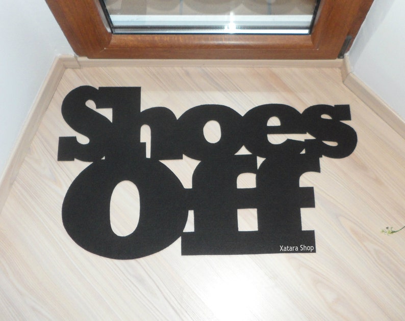 Shoes Off Floor Mat Custom Doormat Welcome Image 0