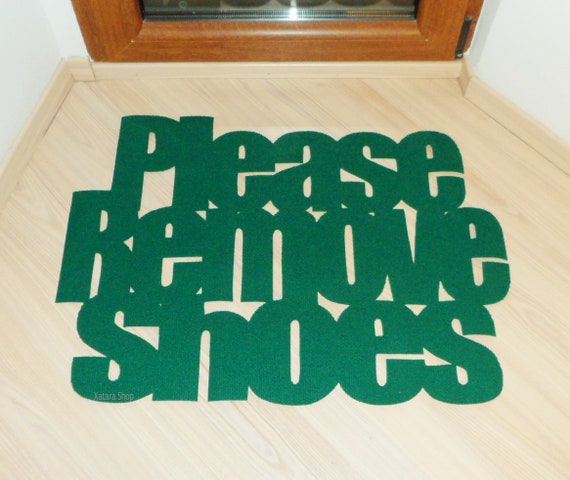 Please Remove Shoes Mat Custom Doormat Shoes Off Sign Home Decor