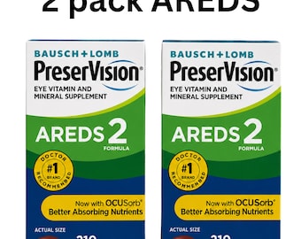 2 (Pack) PreserVision AREDS 2 Eye Vitamin Soft Gels | Bausch + Lomb Health Support
