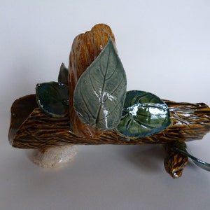 Lazy Lizard Log Reptile Terrarium Sculpture image 2