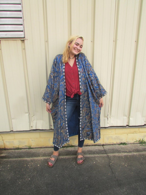 Blue Silk Robe