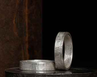 Forged Silver ring band