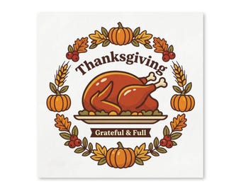 Servet gebraden kalkoen Thanksgiving | Dankbaar en herfstdiner