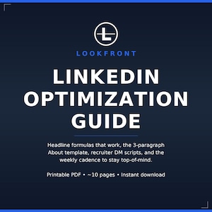 Guía de optimización de LinkedIn / Plantillas de titulares, sección "Acerca de", guiones para mensajes directos (descarga en PDF)