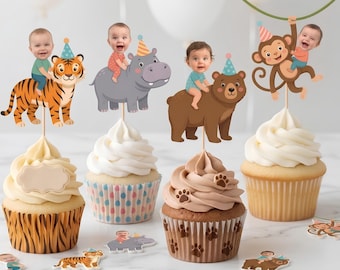 Paseo personalizado con animales, foto personalizada de mascota para descarga digital / Ilustración de dibujos animados de animales adorables para regalo