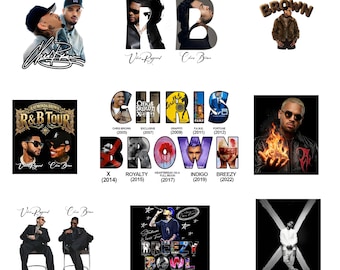 Paquete PNG de Chris Brown, Usher y Raymond RB (Descarga digital)