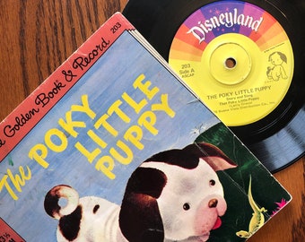 vintage Tunes ... The POKEY PUPPY book and 45 in sleeve
