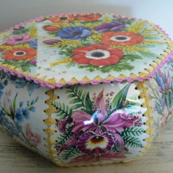 vintage Kitschy Kitsch ... CRAFTY Stunning CARD BOX like Gramma used to make ...