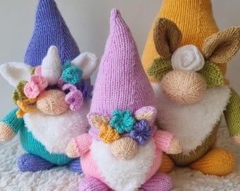Springtime Whimsy Tomte Gnomes Knitting Pattern PDF