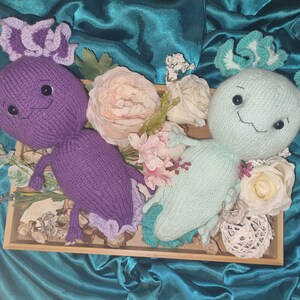 A es para Axolotl Patrón de tejer PDF Amigurumi Instrucciones salamandra
