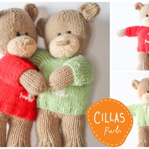 Alpha Teddies Jersey personalizado Jersey Letra inicial Patrón de tejido Instrucciones en PDF