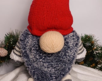 Large Festive Tomte Gnome Knitting Pattern PDF Instructions Christmas Hygge