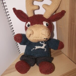 Benny the Jolly Reindeer Knitting Pattern PDF toy Christmas
