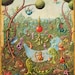 Dreaming: Fantasy landscape art print 12x15, Surreal landscape with curious creatures, Mystical art print, Magical nursery art