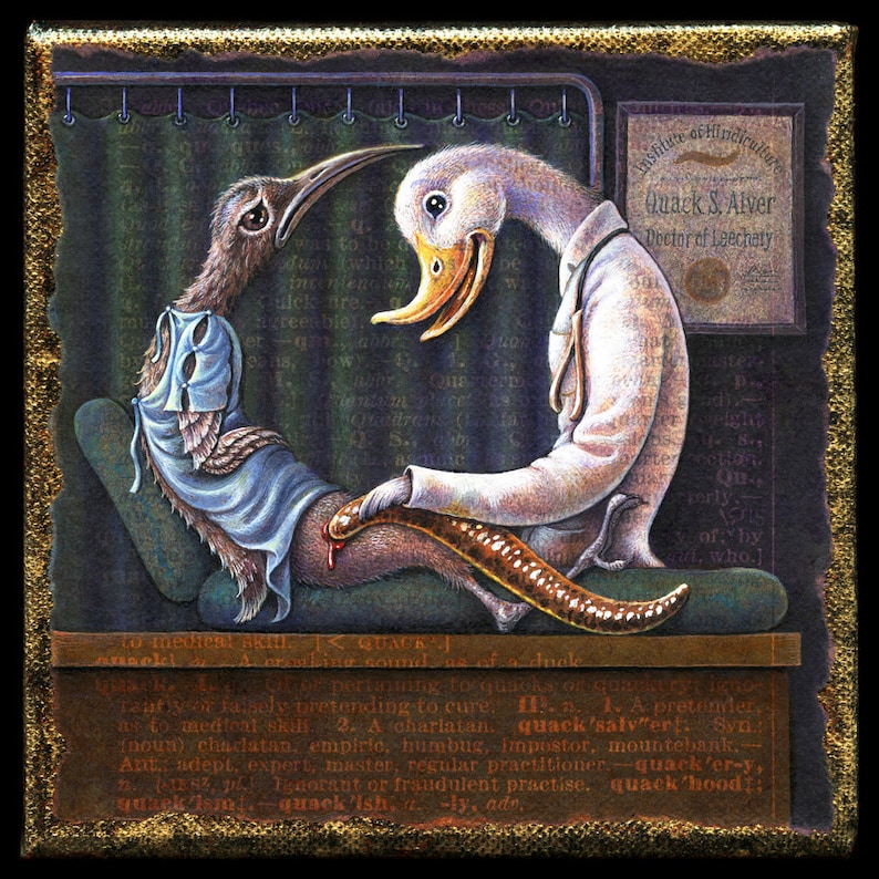 Dunkler HumorVogelDruck Quacksalver Lustiger Entenarzt Dunkler HumorVogelDruck Quacksalver Lustiger Entenarzt