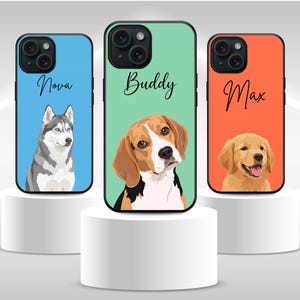 Capa de celular personalizada com foto do seu pet e nome, para iPhone 17, 16 Pro, 15, 14 e Samsung S26 Ultra, S25, S24.