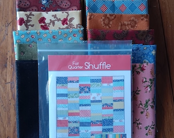 Quilt Kit - Fat Quarter Shuffle Traditional Style - Throw Size 57" by 70"