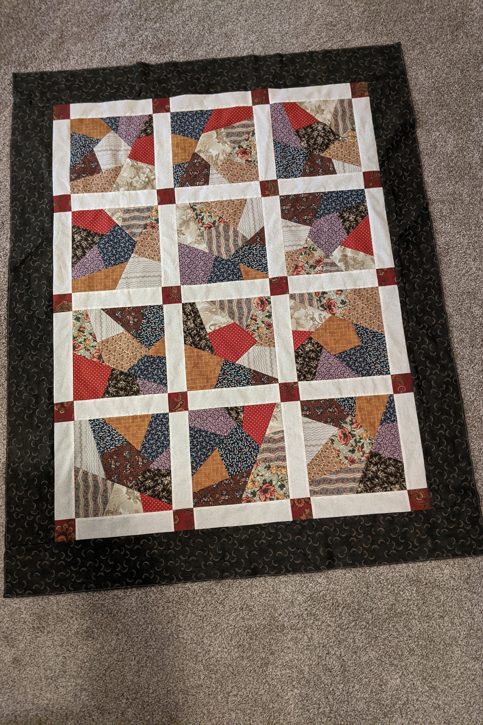 Quilt Kit PRECUT Scrappy Crazy Quilt par Accuquilt Etsy France