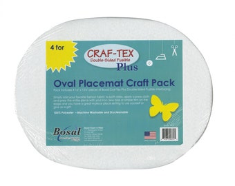 Craft-Tex Oval Placemat Craft Pack - Makes 4 Placemats - Fusible