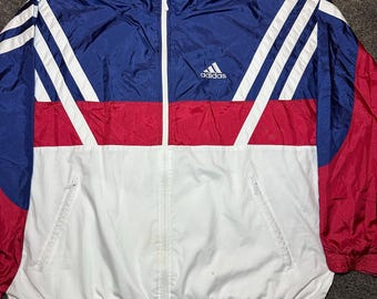 Vintage 1990s Adidas Color-Blocked Track Jacket